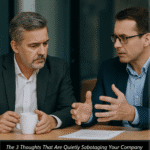 Scene representing thoughts that are sabotaging a company’s culture